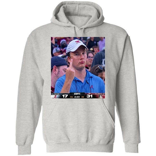Angry Alabama Fan Middle Finger Alabama 17 31 Fsu Hoodie - Image 9