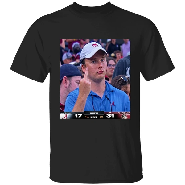 Angry Alabama Fan Middle Finger Alabama 17 31 Fsu Shirt