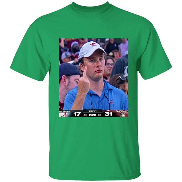 Angry Alabama Fan Middle Finger Alabama 17 31 Fsu Shirt - Image 2