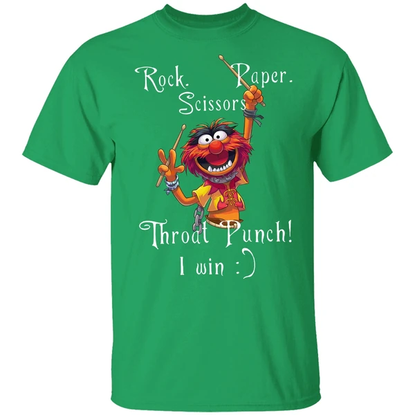 Animal Muppets Rock Paper Scissors Throat Punch I Win Shirt