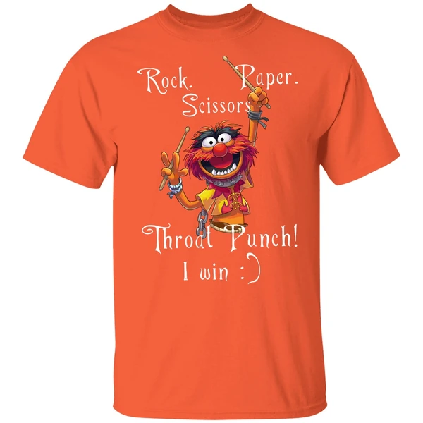 Animal Muppets Rock Paper Scissors Throat Punch I Win Shirt - Image 5