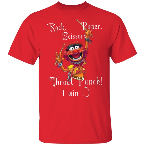 Animal Muppets Rock Paper Scissors Throat Punch I Win Shirt - Image 6