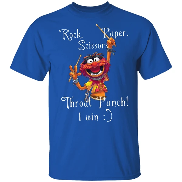 Animal Muppets Rock Paper Scissors Throat Punch I Win Shirt - Image 7