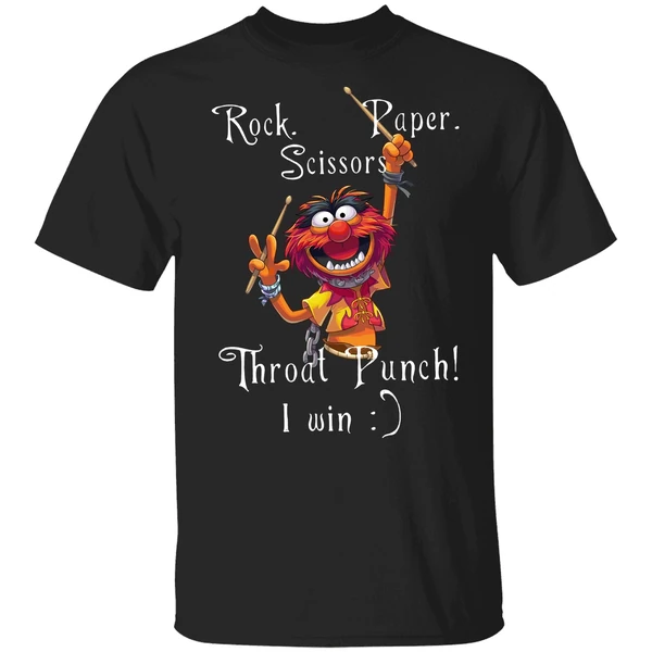 Animal Muppets Rock Paper Scissors Throat Punch I Win Shirt - Image 9