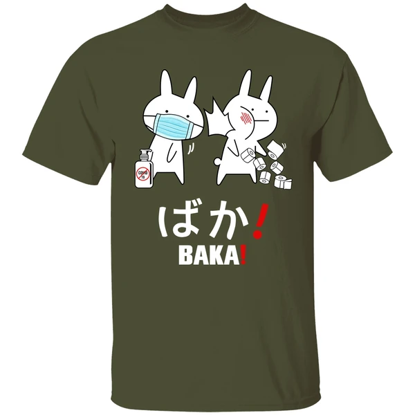Anime Baka Rabbit Slap Japanese Funny Quarantine Shirt - Image 3
