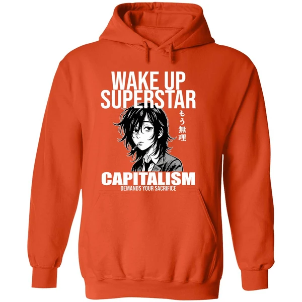 Anime Wake Up Superstar Capitalism Demands Your Sacrifice Hoodie - Image 6