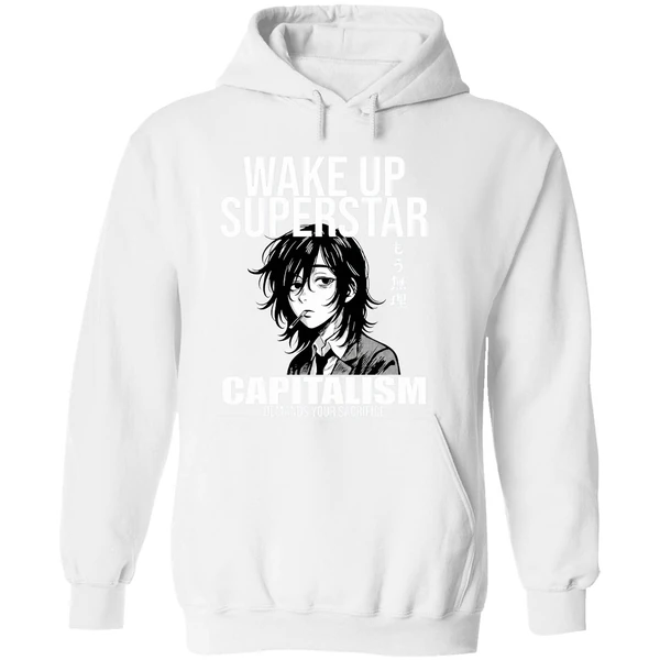 Anime Wake Up Superstar Capitalism Demands Your Sacrifice Hoodie - Image 8