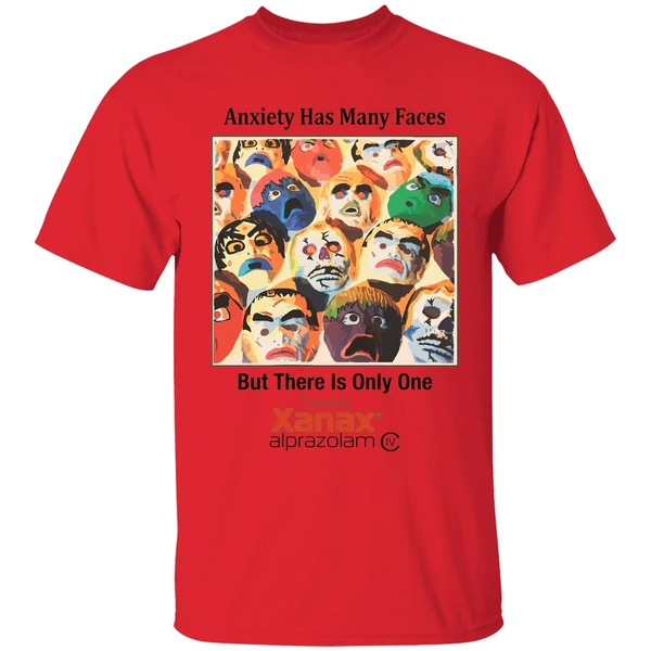 Anxiety Has Many Faces Shirt - Image 4