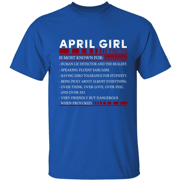 April Girl Facts Shirt - Image 7