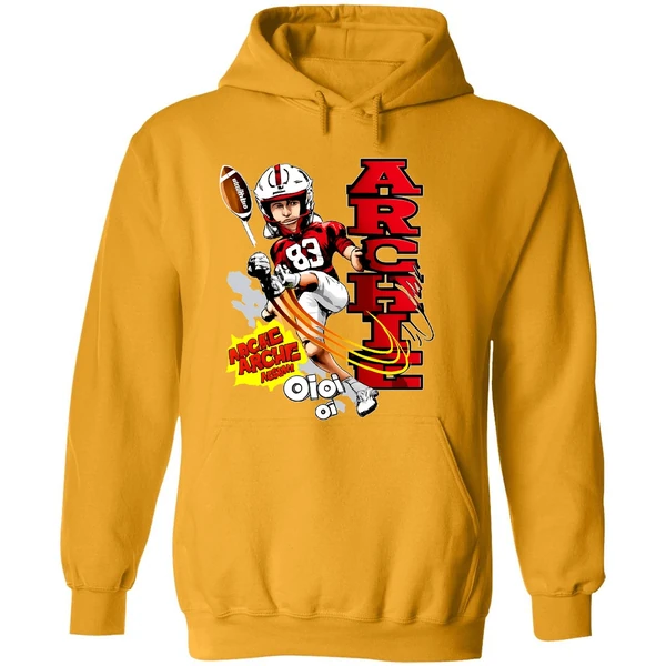 Archie Wilson Nebraska Cornhuskers Football Player Caricature Hoodie