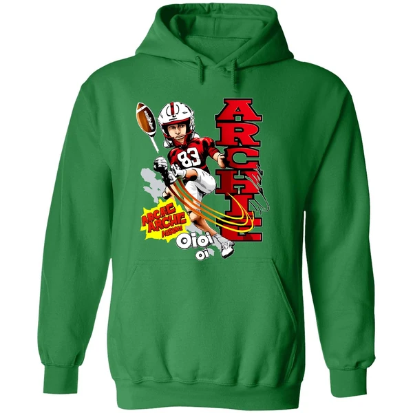 Archie Wilson Nebraska Cornhuskers Football Player Caricature Hoodie - Image 2