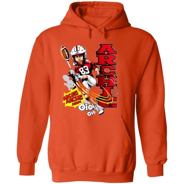 Archie Wilson Nebraska Cornhuskers Football Player Caricature Hoodie - Image 6