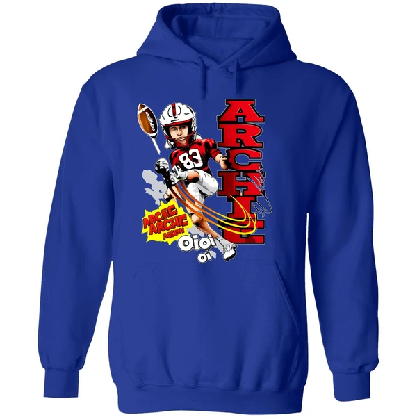 Archie Wilson Nebraska Cornhuskers Football Player Caricature Hoodie - Image 7
