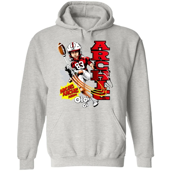 Archie Wilson Nebraska Cornhuskers Football Player Caricature Hoodie - Image 9