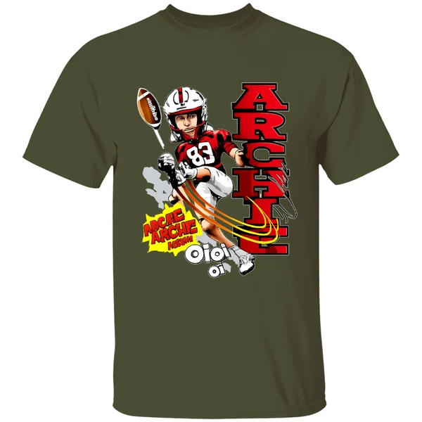 Archie Wilson Nebraska Cornhuskers Football Player Caricature Shirt - Image 4