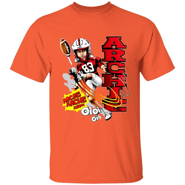 Archie Wilson Nebraska Cornhuskers Football Player Caricature Shirt - Image 6