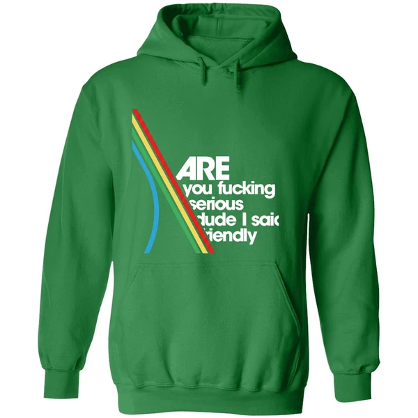Are You Fucking Serious Dude I Said Friendly Hoodie - Image 2