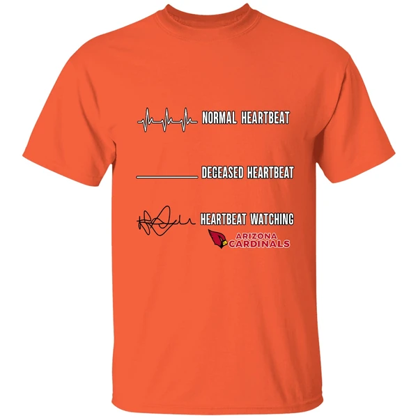 Arizona Cardinals Normal Heartbeat Deceased Heartbeat Heartbeat Watching Shirt - Image 5