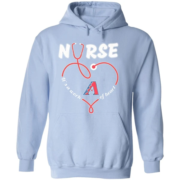 Arizona Diamondbacks Nurse Its A Work Of Heart Hoodie - Image 4