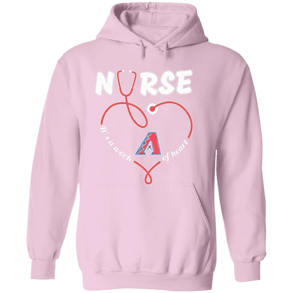 Arizona Diamondbacks Nurse Its A Work Of Heart Hoodie - Image 5