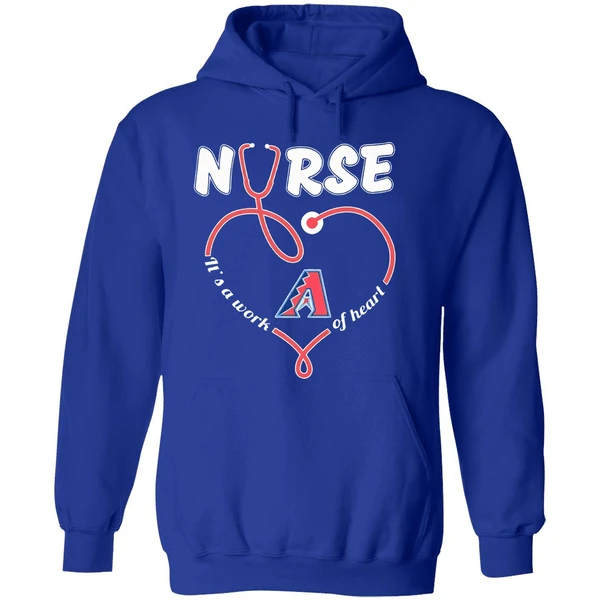 Arizona Diamondbacks Nurse Its A Work Of Heart Hoodie - Image 7