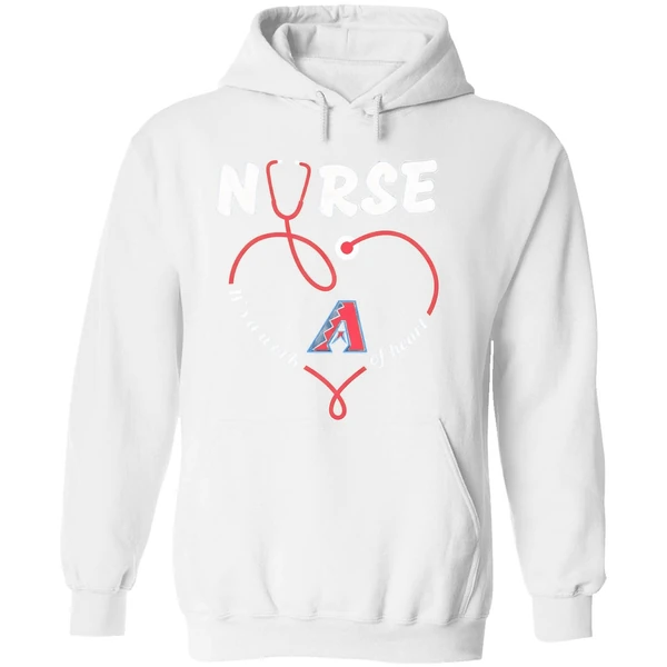 Arizona Diamondbacks Nurse Its A Work Of Heart Hoodie - Image 8