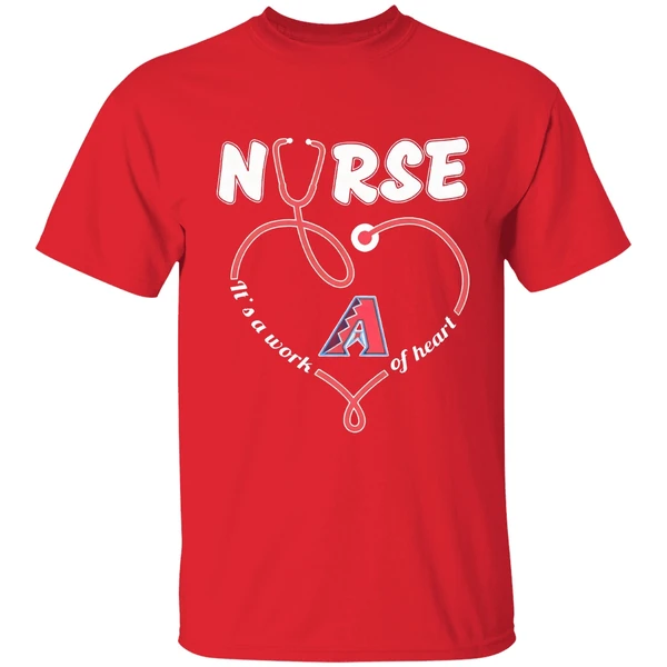 Arizona Diamondbacks Nurse Its A Work Of Heart Shirt - Image 7