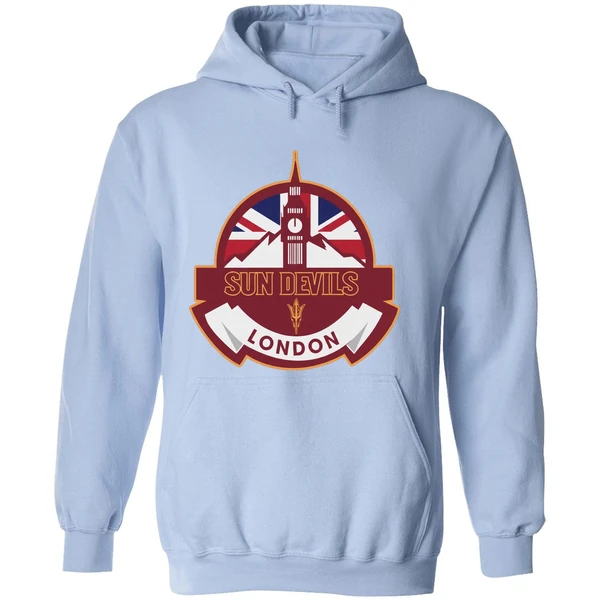 Arizona State Sun Devils Football London Game Uk Flag Double Sided Hoodie - Image 4
