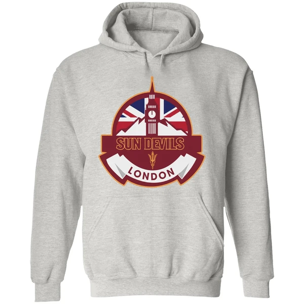Arizona State Sun Devils Football London Game Uk Flag Double Sided Hoodie - Image 9