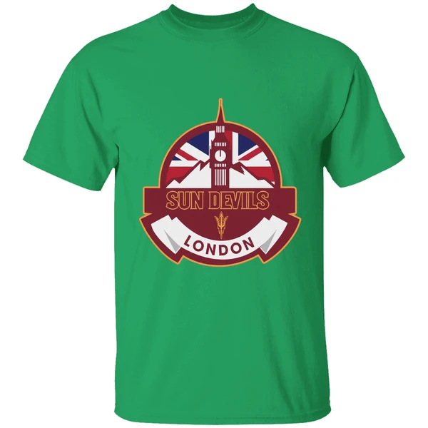 Arizona State Sun Devils Football London Game Uk Flag Double Sided Shirt - Image 8