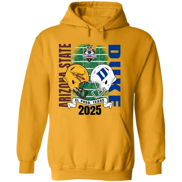 Arizona State Sun Devils Vs Duke Blue Devils Sun Bowl 2025 El Paso Texas Hoodie