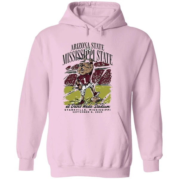 Arizona State Sun Devils Vs Mississippi State Bulldogs David Wade Stadium Gameday Mascot Hoodie - Image 5