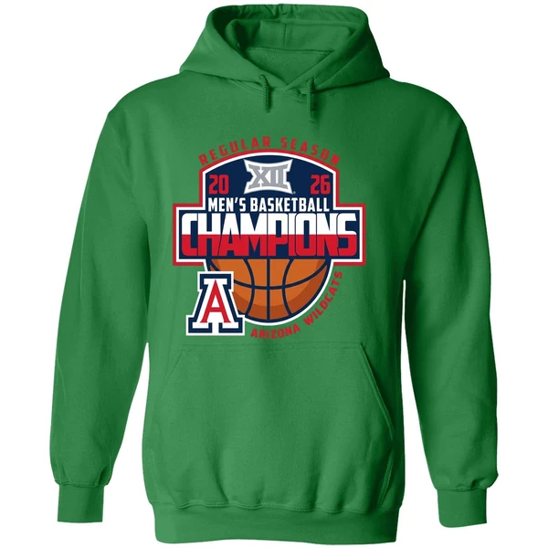 Arizona Wildcats 2026 Big 12 Mens Basketball Regular Season Champions Hoodie - Image 2