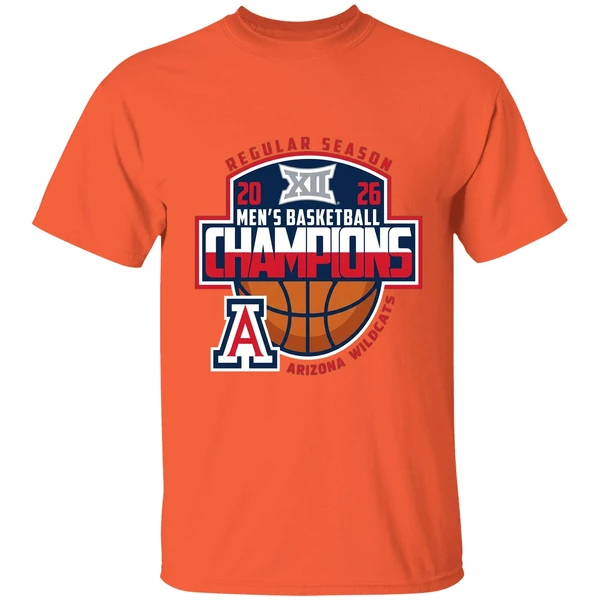 Arizona Wildcats 2026 Big 12 Mens Basketball Regular Season Champions Shirt - Image 3