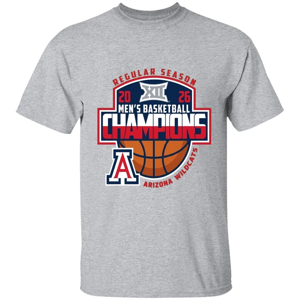 Arizona Wildcats 2026 Big 12 Mens Basketball Regular Season Champions Shirt - Image 6