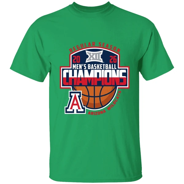 Arizona Wildcats 2026 Big 12 Mens Basketball Regular Season Champions Shirt - Image 8
