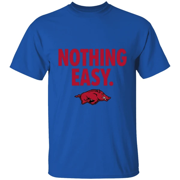 Arkansas Razorbacks Nothing Easy Shirt - Image 8