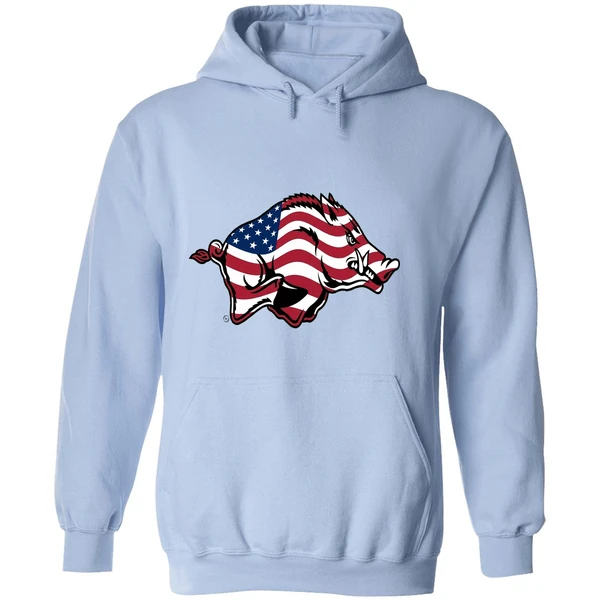 Arkansas Razorbacks Patriotic Marks Primary Logo Hoodie - Image 4