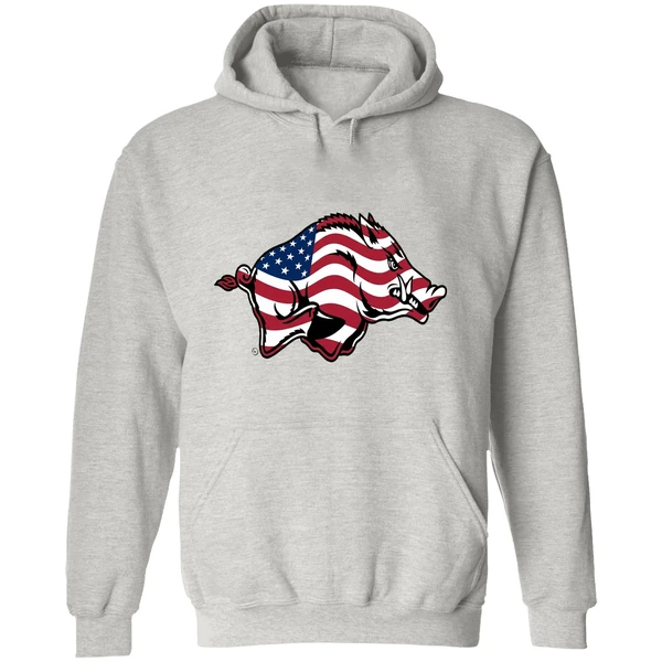 Arkansas Razorbacks Patriotic Marks Primary Logo Hoodie - Image 9