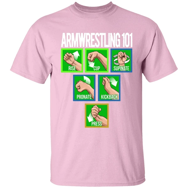 Arm Wrestling 101 Graphic Pro Techniques Shirt - Image 3