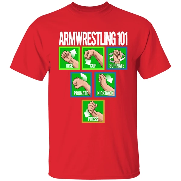 Arm Wrestling 101 Graphic Pro Techniques Shirt - Image 7
