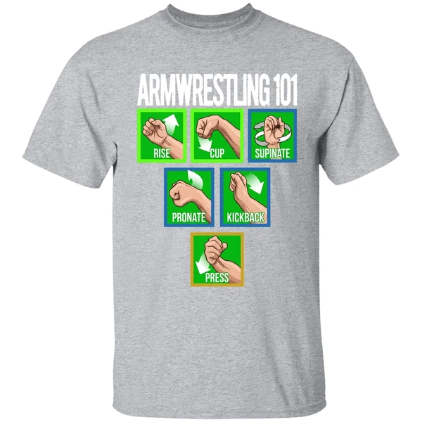 Arm Wrestling 101 Graphic Pro Techniques Shirt - Image 9