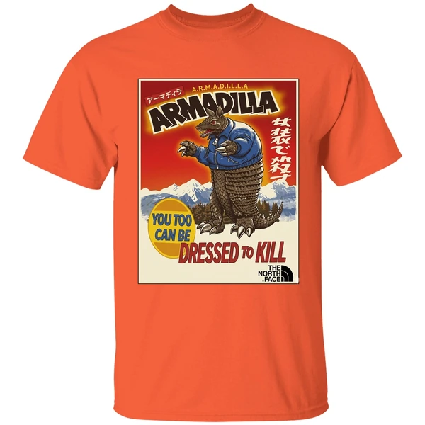 armadilla dressed to kill shirt orange