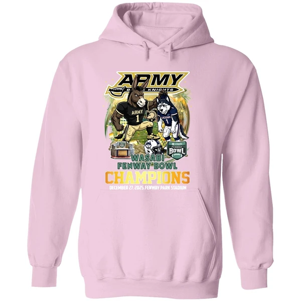 Army Black Knights Wasabi Fenway Bowl Champions 2025 Mascot Hoodie - Image 5