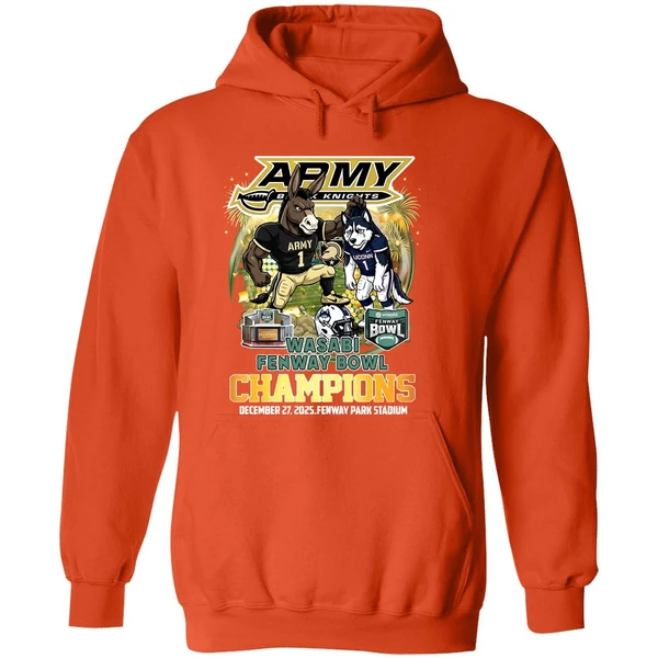 Army Black Knights Wasabi Fenway Bowl Champions 2025 Mascot Hoodie - Image 6