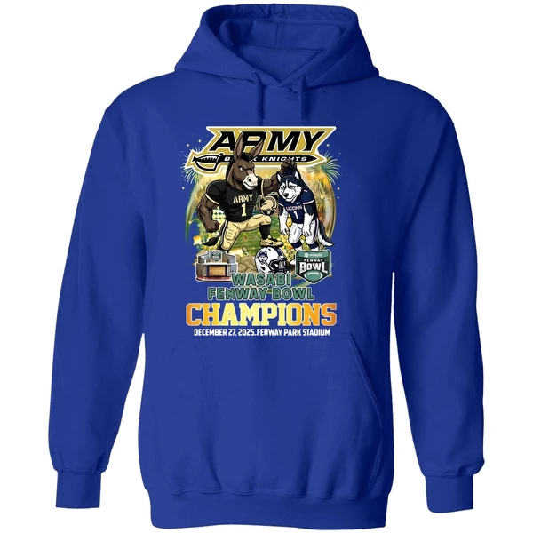 Army Black Knights Wasabi Fenway Bowl Champions 2025 Mascot Hoodie - Image 7