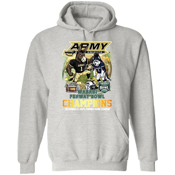 Army Black Knights Wasabi Fenway Bowl Champions 2025 Mascot Hoodie - Image 9