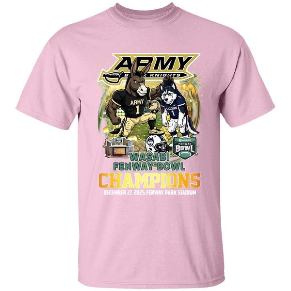 Army Black Knights Wasabi Fenway Bowl Champions 2025 Mascot Shirt - Image 3