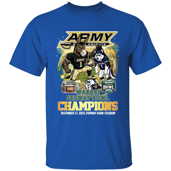 Army Black Knights Wasabi Fenway Bowl Champions 2025 Mascot Shirt - Image 8