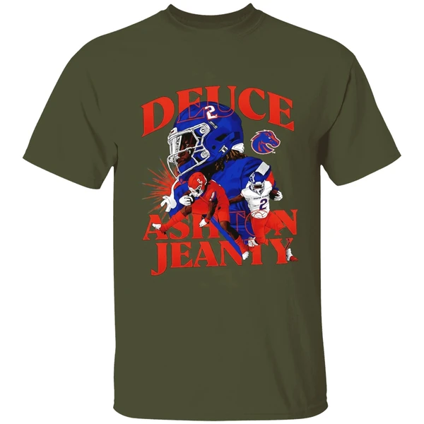 ashton jeanty boise state broncos deuce shirt militarygreen